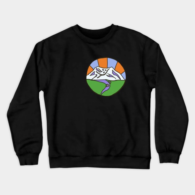 Mt St Helen- round Crewneck Sweatshirt by shehitsback